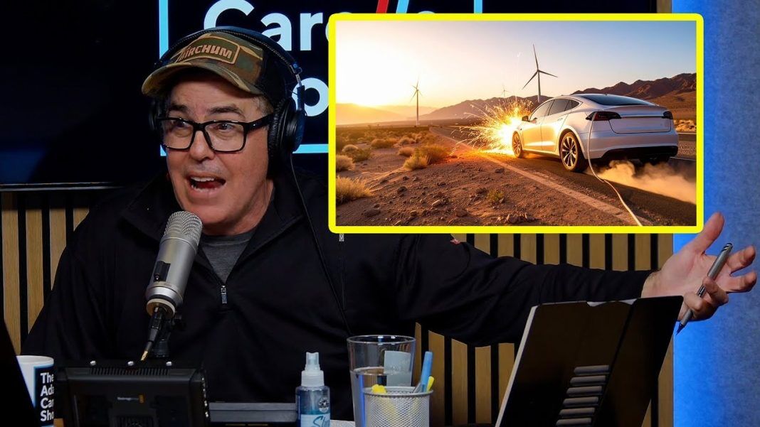 Adam Carolla’s Electric Car Dies in the Desert Adam Carolla’s Electric Car Dies in the Desert